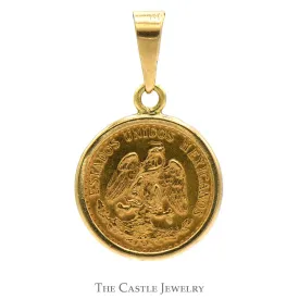 1945 Dos Pesos Gold Coin Pendant in 14k Yellow Gold