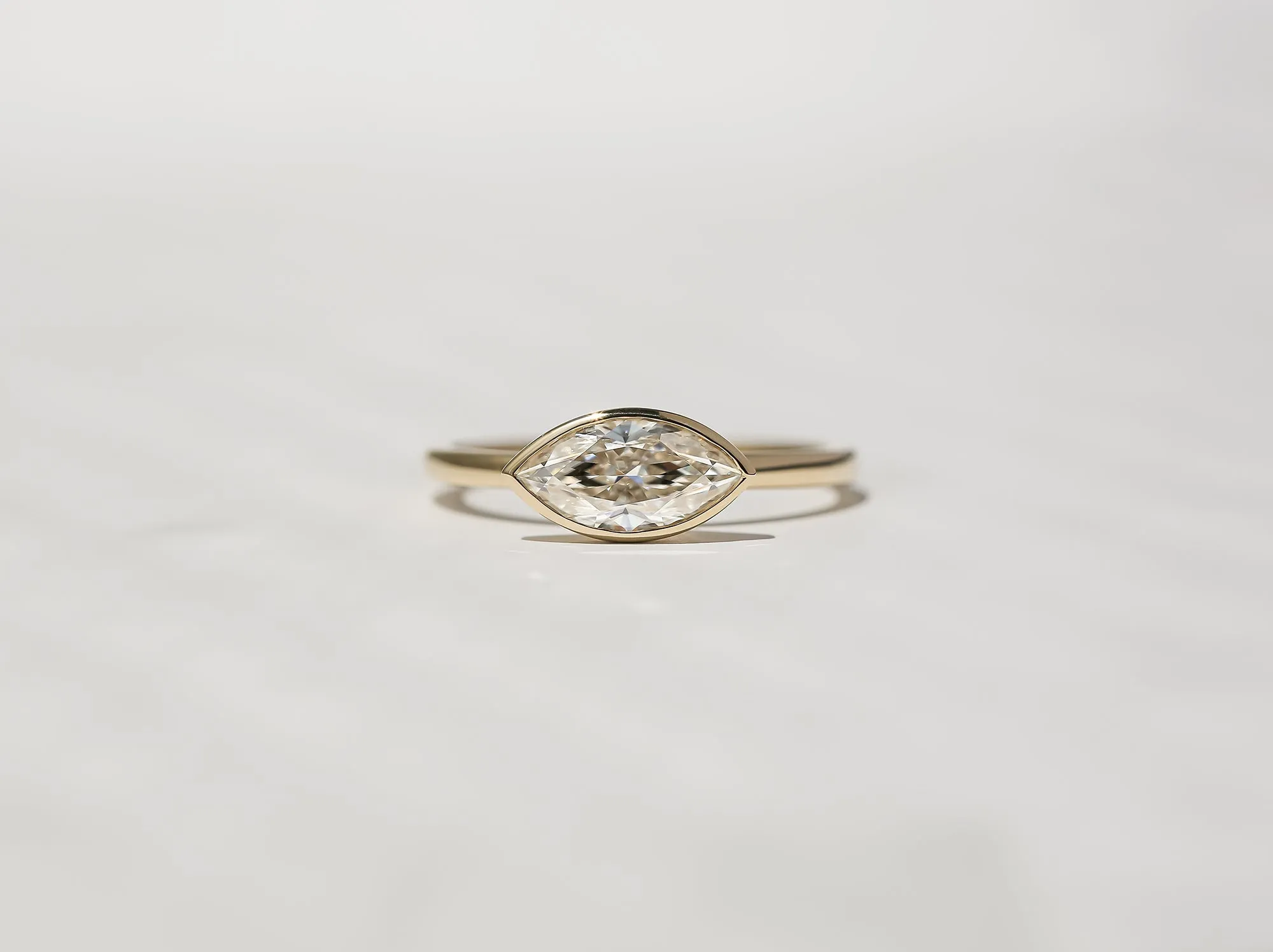 1.00ct Marquise Pop Bezel Ring