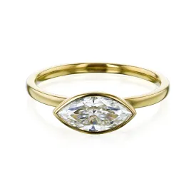 1.00ct Marquise Pop Bezel Ring