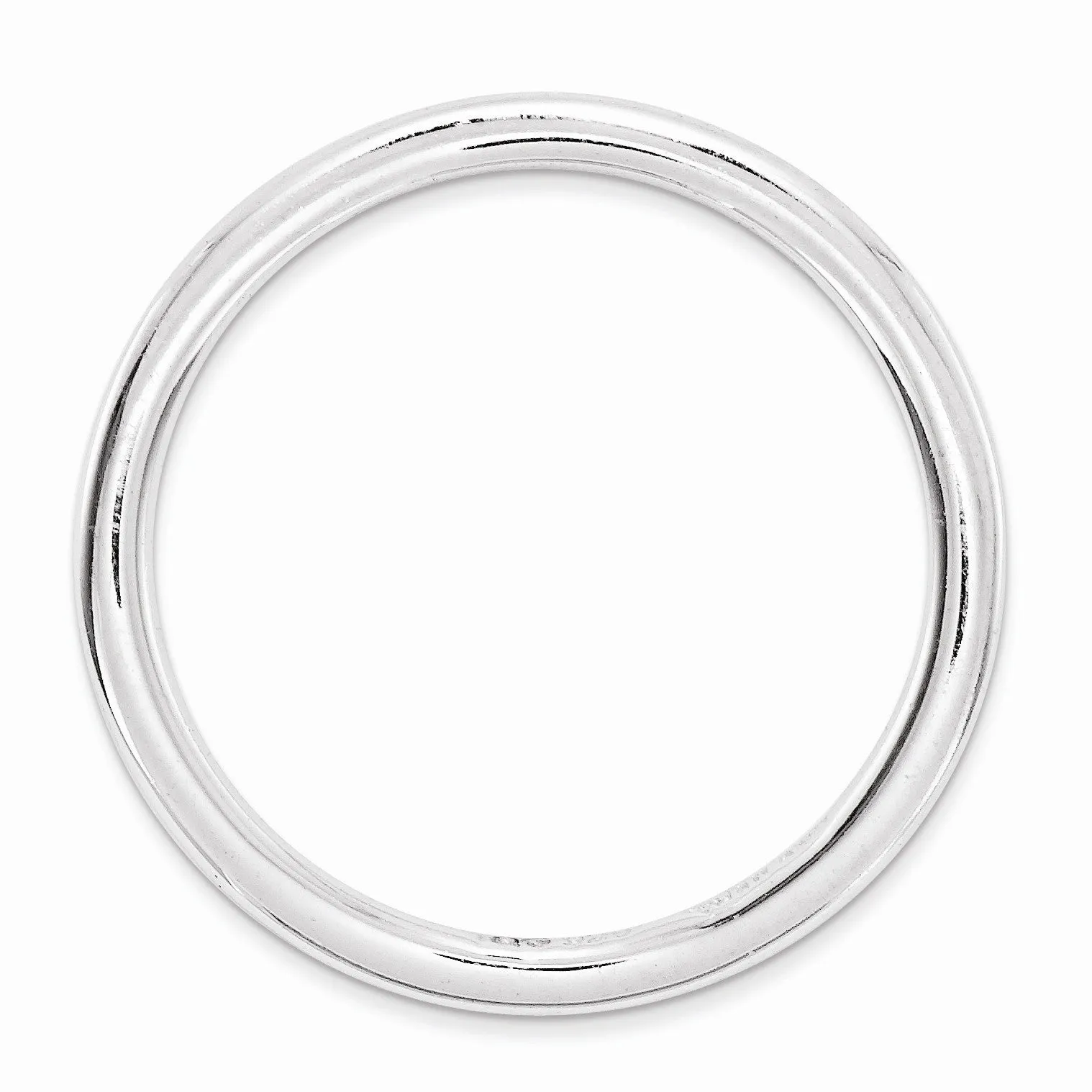 1.5mm Stackable Sterling Silver Curved Smooth Band