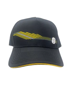 5 Panel Structured Cap, Custom Design Yellow Wave