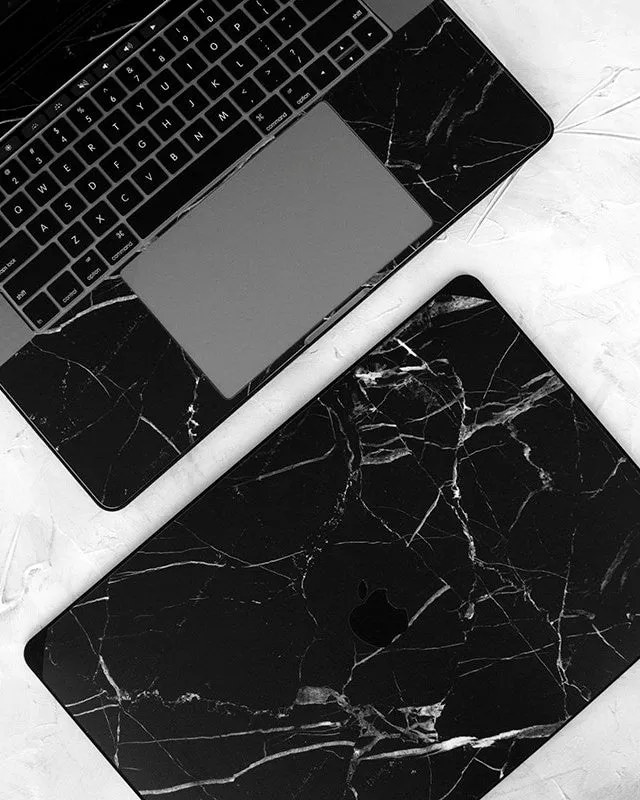 Black Out Marble Macbook Case