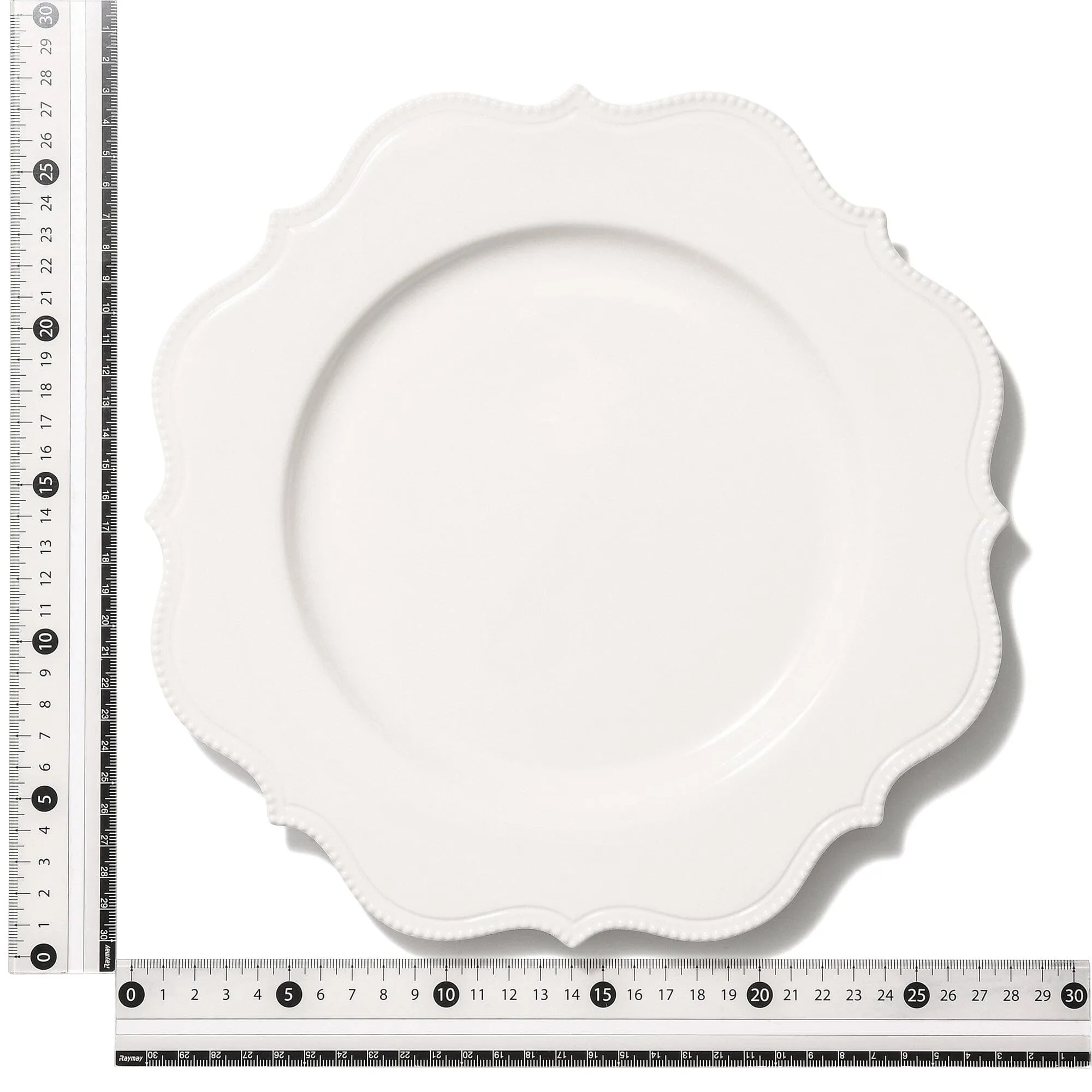 Blanche Plate Large Wave  White