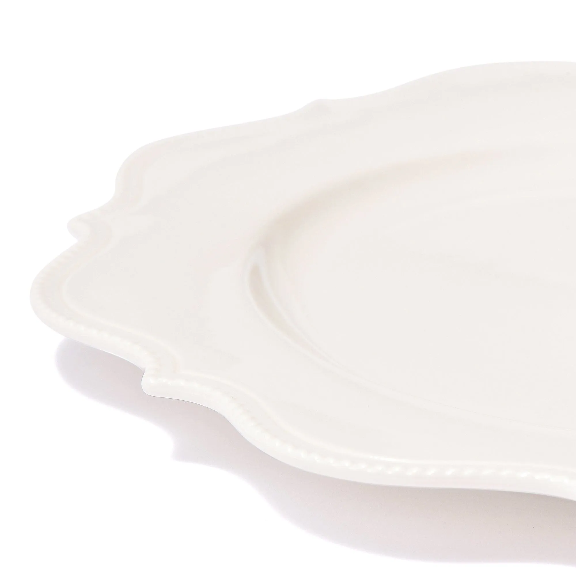 Blanche Plate Large Wave  White