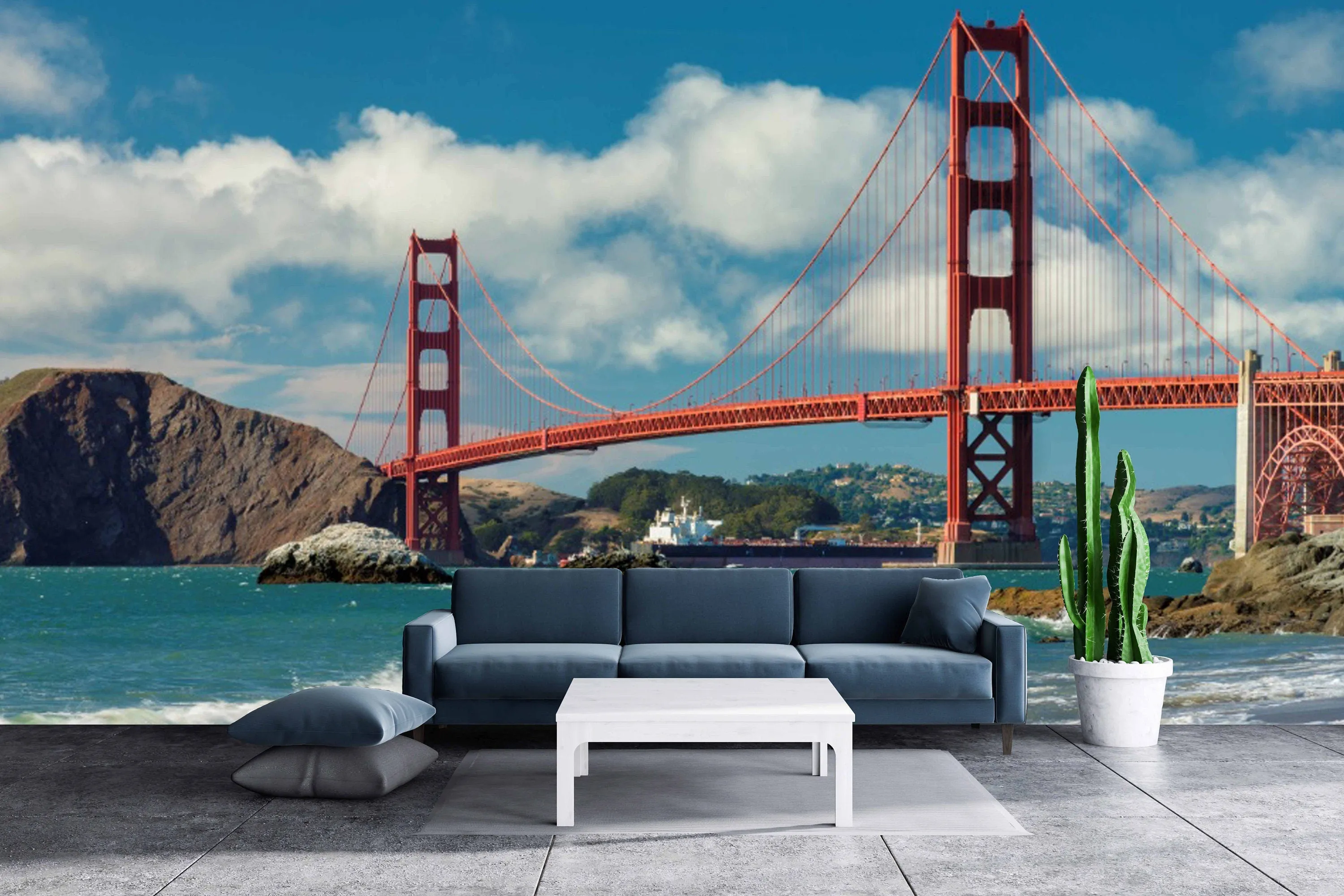 California wall art San francisco art City wall mural Mural peel and stick san francisco bridge san francisco canvas Photo wallpaper