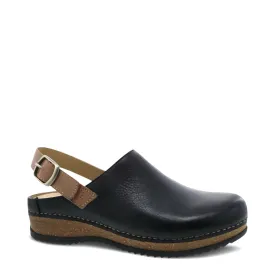 Optimized Title: Dansko Womens Merrin Leather Sling Back Clogs in Classic Black – Comfort and Style for Everyday Wear