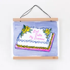 Get Outta My Dreams Cake - Risograph Print