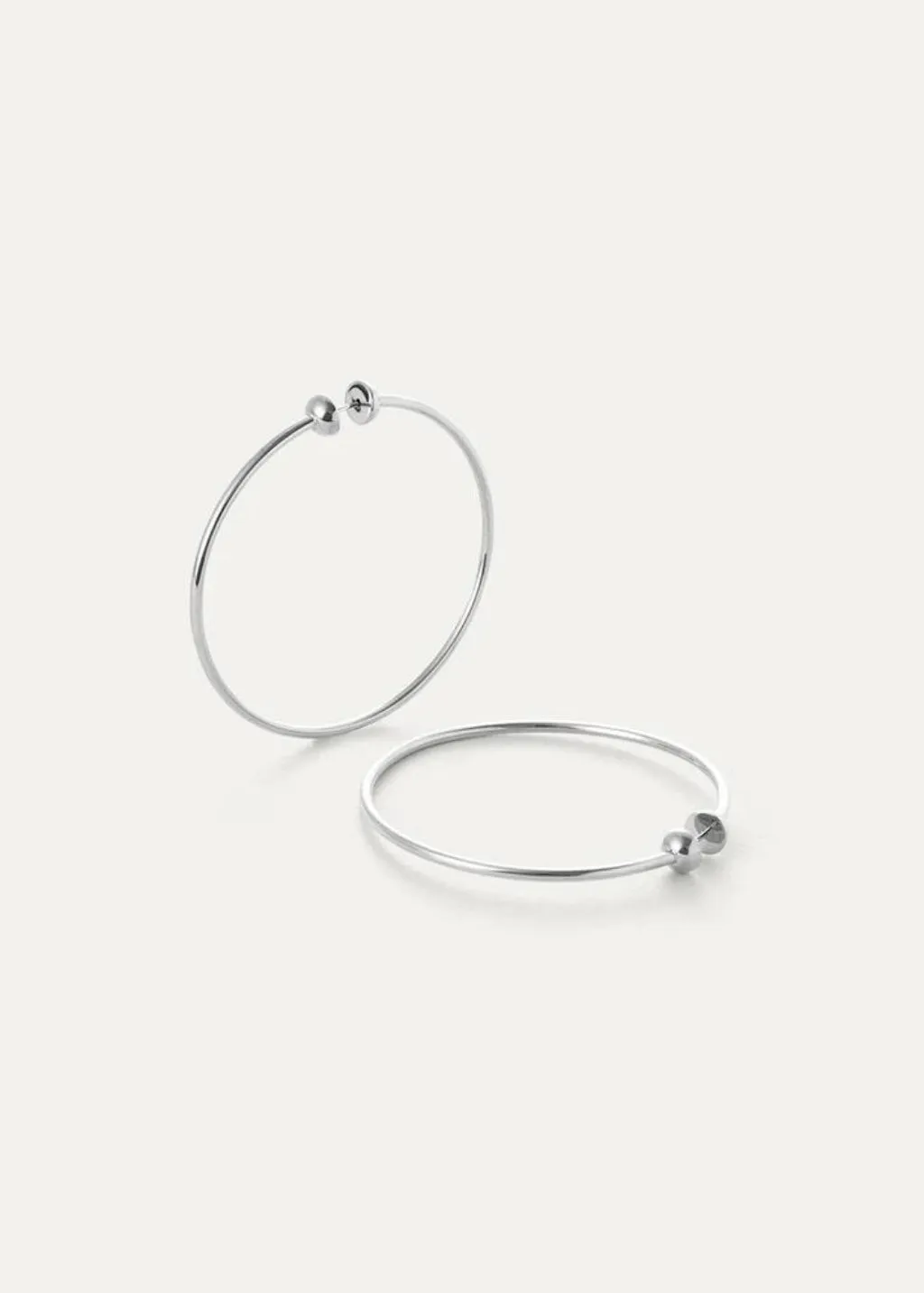 Jenny Bird Medium Icon Hoops in Silver