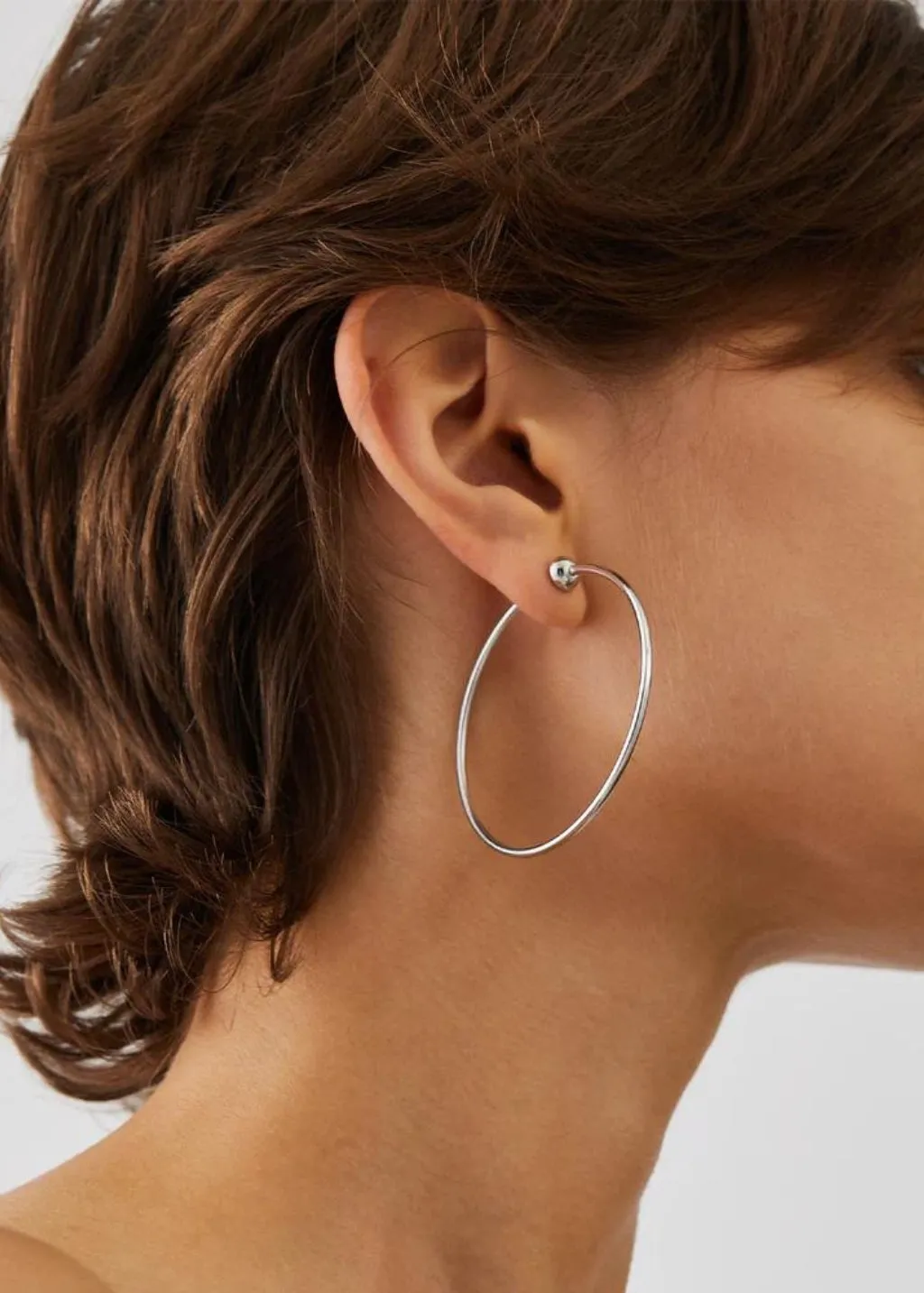 Jenny Bird Medium Icon Hoops in Silver