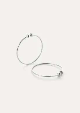 Jenny Bird Medium Icon Hoops in Silver