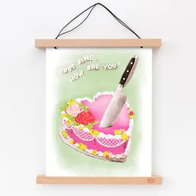 Just Fine, How Are You? Cake - Risograph Print