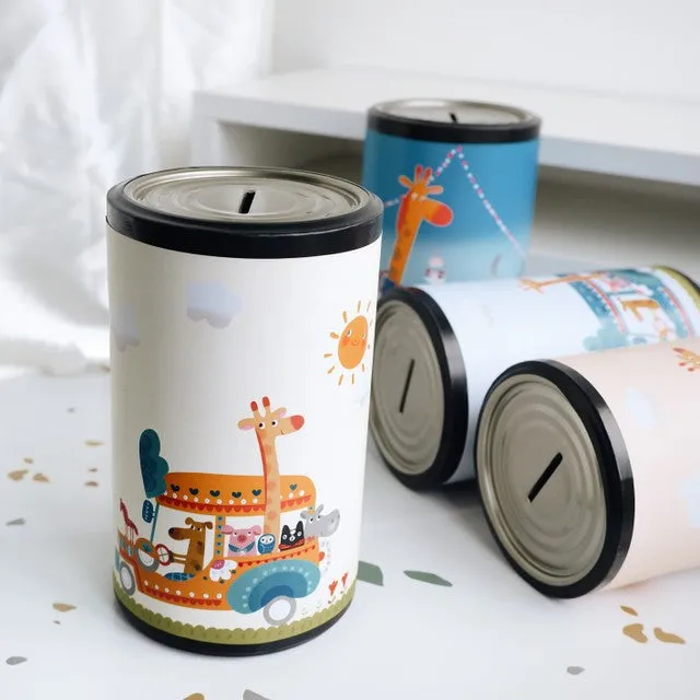 Kinder Animals Paper Tube Coin Bank