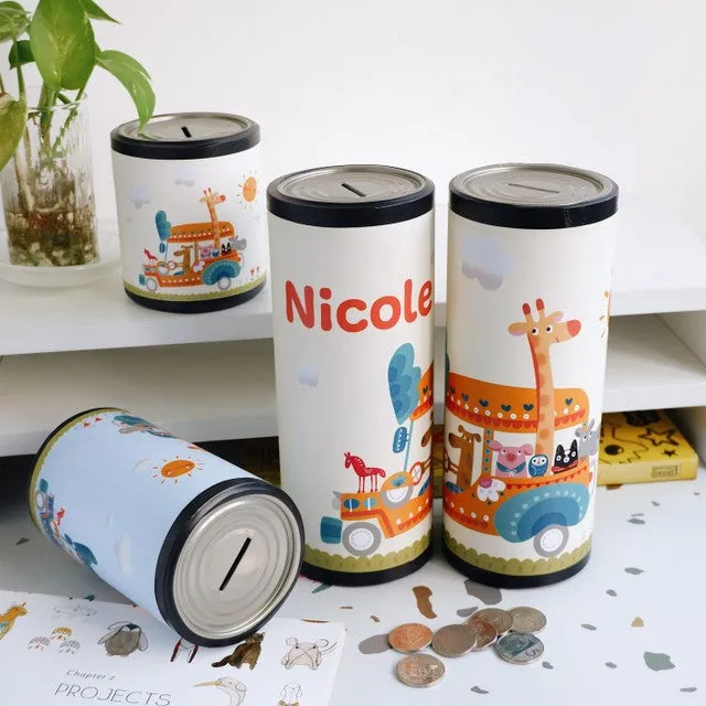 Kinder Animals Paper Tube Coin Bank