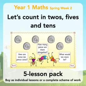 Let's count in twos, fives and tens