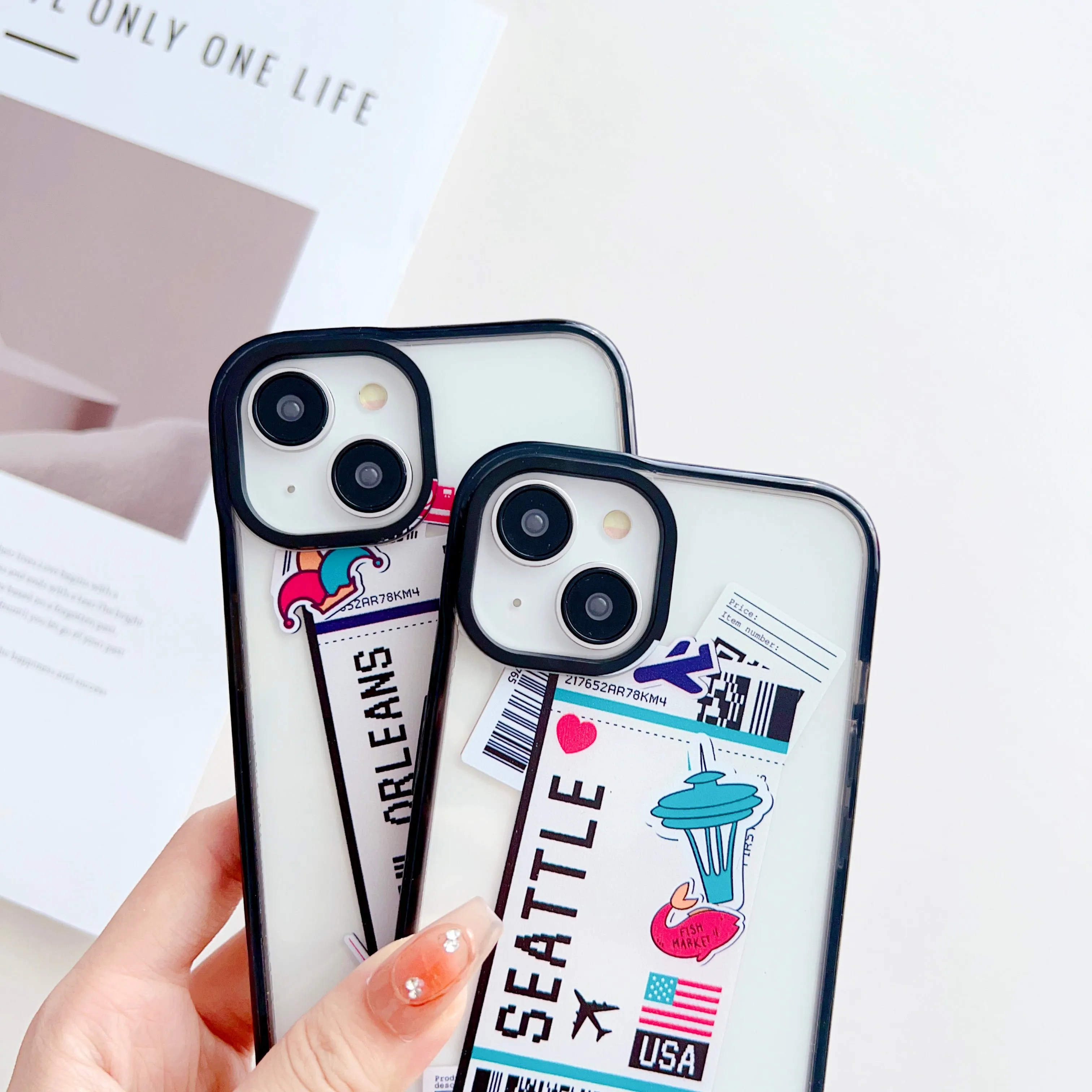 USA Tickets Designer Impact Proof Silicon Phone Case for iPhone