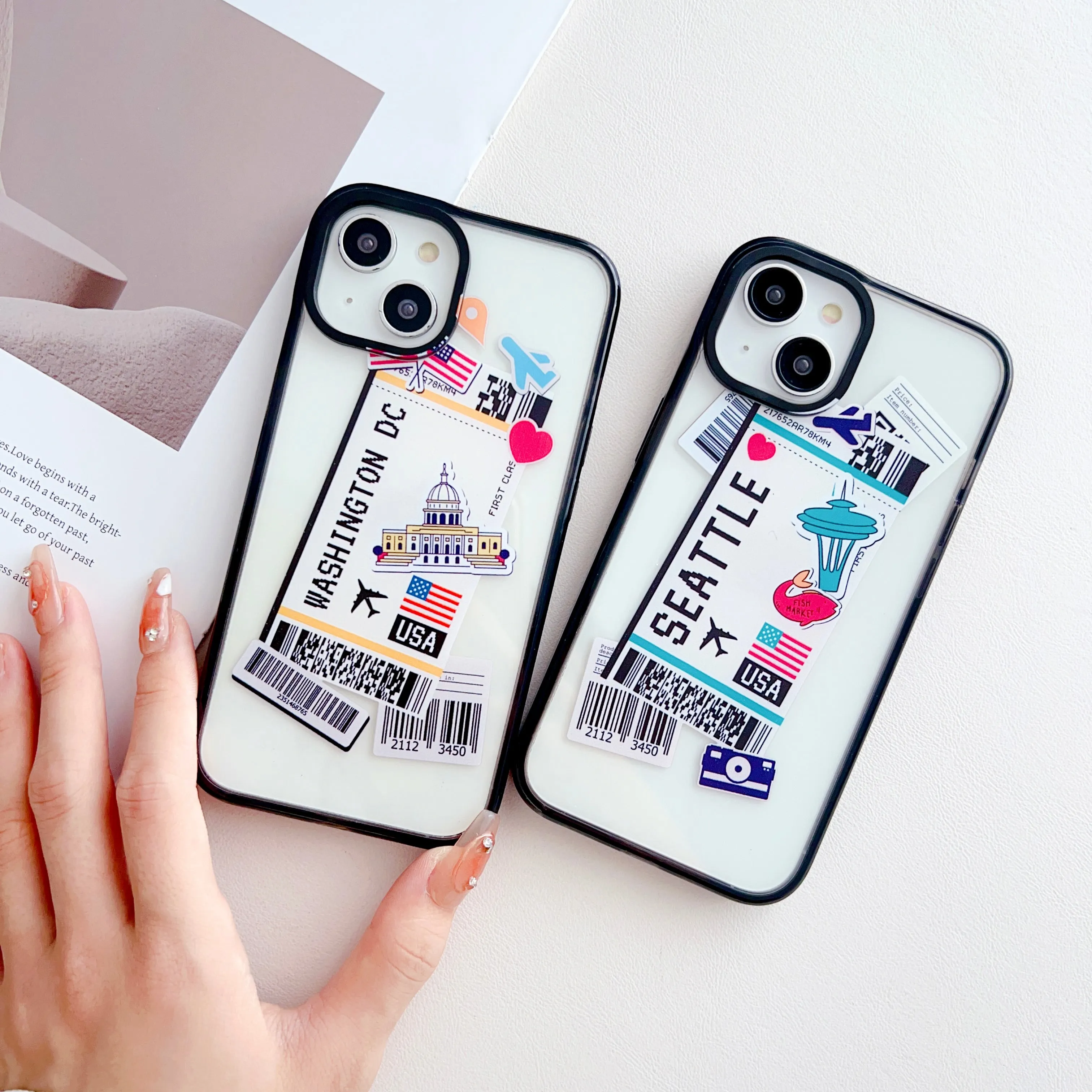 USA Tickets Designer Impact Proof Silicon Phone Case for iPhone