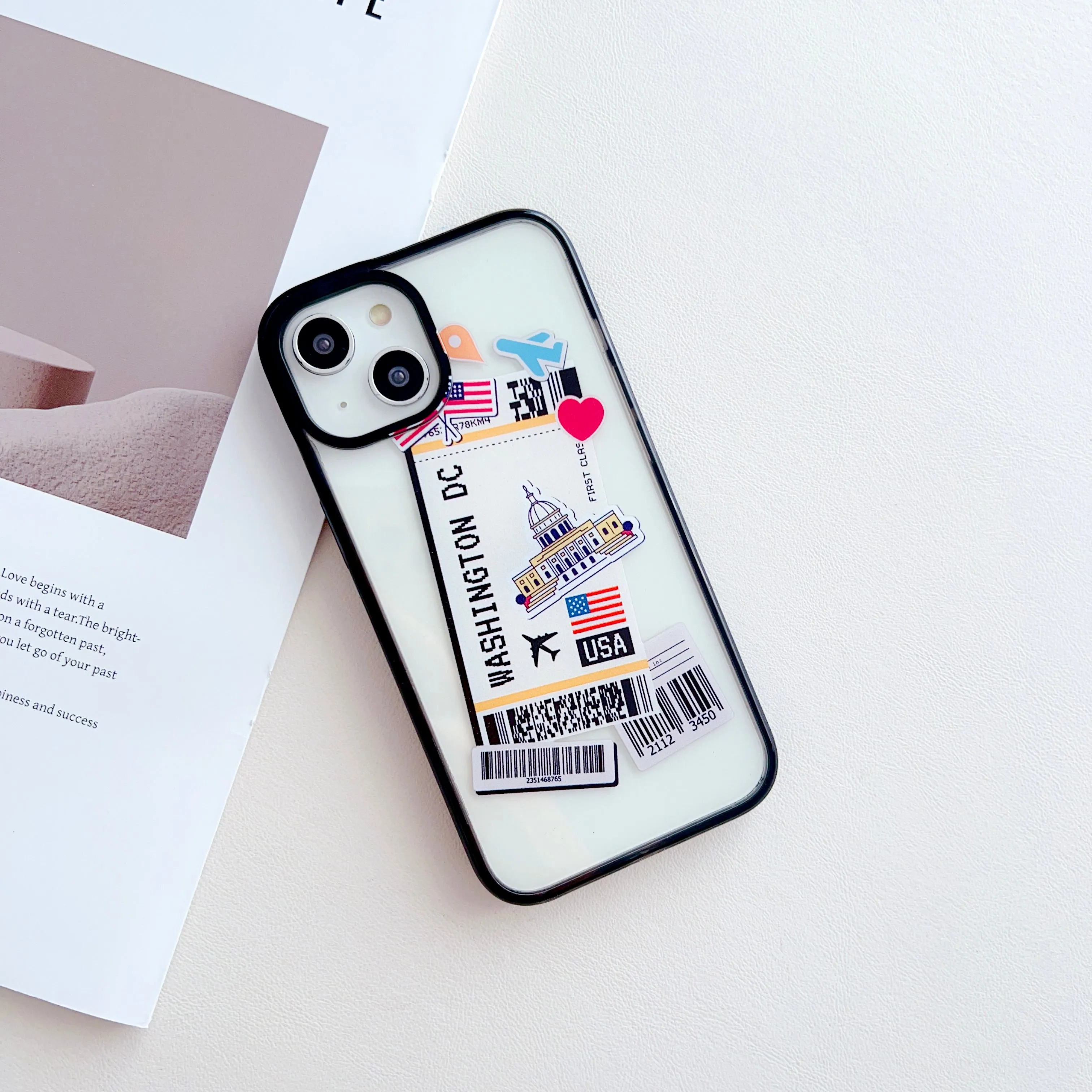 USA Tickets Designer Impact Proof Silicon Phone Case for iPhone