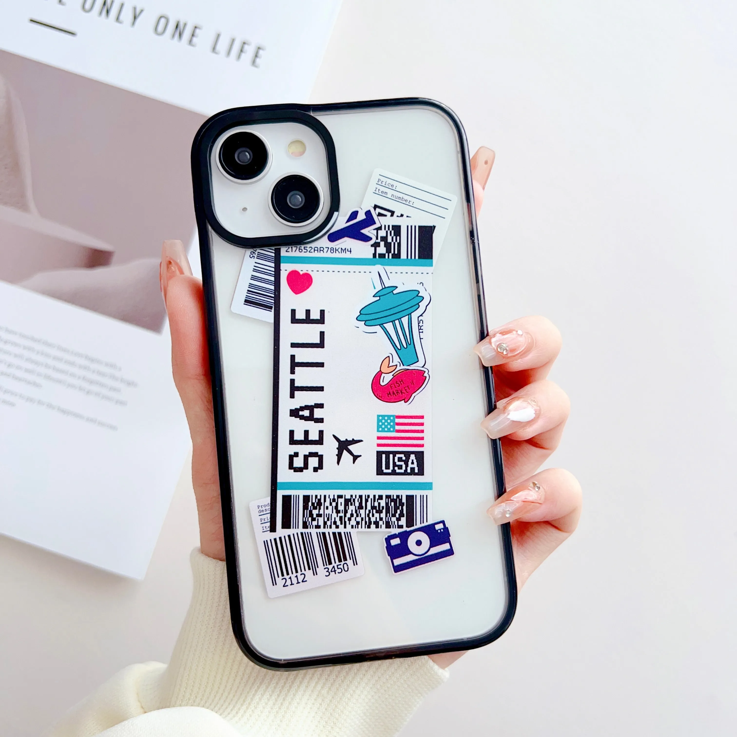 USA Tickets Designer Impact Proof Silicon Phone Case for iPhone